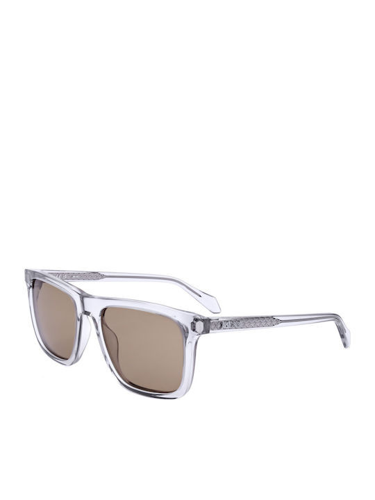 Just Cavalli Men's Sunglasses with Gray Plastic Frame and Brown Lens JC035 06A7