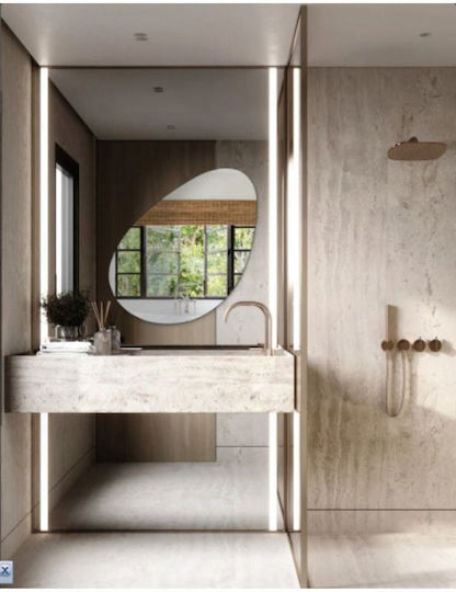 SteweHome STE-009518-P9518 Καθρέπτης Ασύμμετρος Μπεζ 90x60cm SteweHome STE-009518-P9518 Καθρέπτης Ασύμμετρος Μπεζ 90x60cm