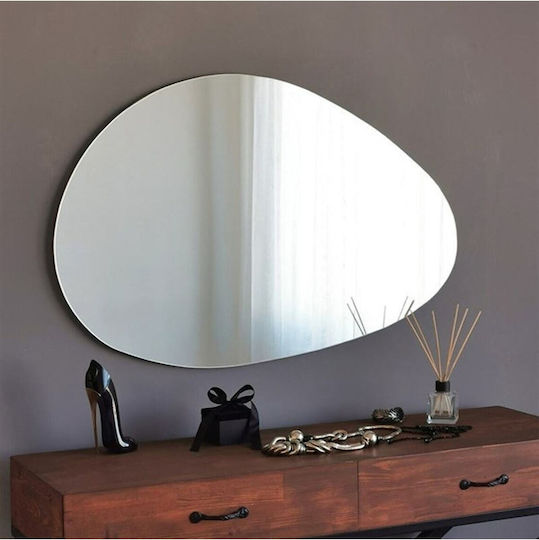 SteweHome SteweHome Wandspiegel Asymmetrischer mit Beige Hölzernem Rahmen 90x60cm