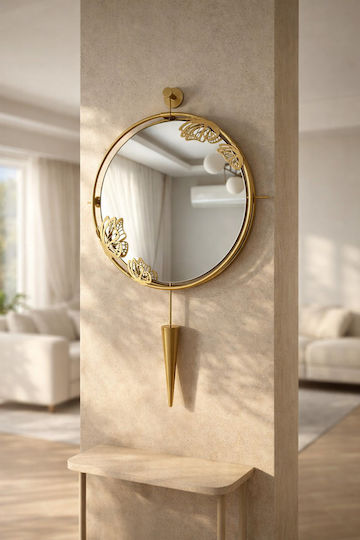 SteweHome Round Yellow Mirror with LED Lighting Diameter 60cm SteweHome Round Yellow Mirror with LED Lighting Diameter 60cm