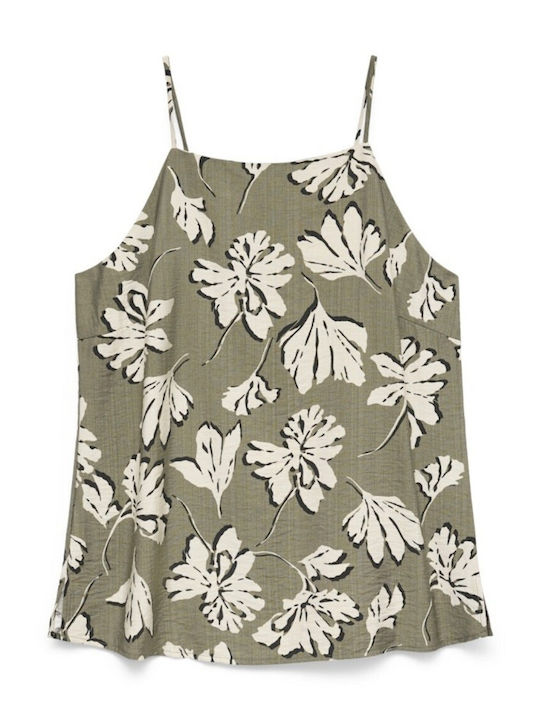 Women's Sleeveless Khaki Top
