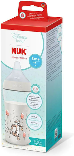 Nuk Plastic Baby Bottle Perfect Match Anti-colic with Silicone Teat Blue 260ml