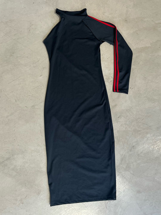 Rochie Midi Roșu Negru