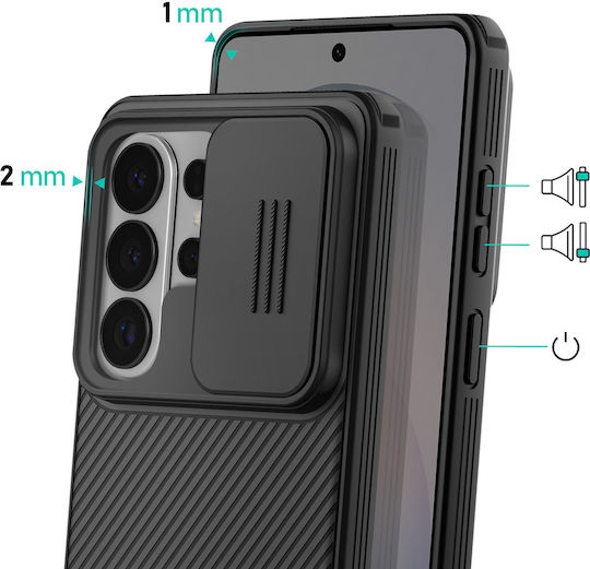 Nillkin Handyhülle Galaxy S26 Ultra Camshield Pro Modell Schiebekameraabdeckung Schwarz