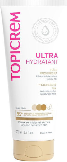 Topicrem Ultra-Moisturizing Progressive Self Tanning Κρέμα Σώματος 200ml