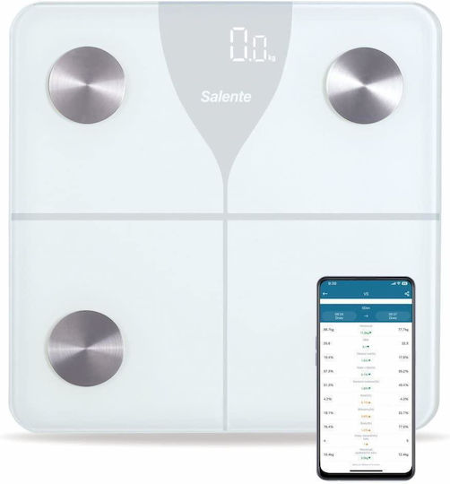 Evolveo Smart Badezimmerwaage mit Bluetooth in Weiß Farbe