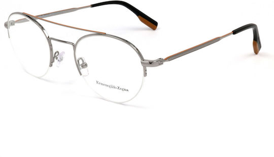 Men's Prescription Eyeglass Frame Ermenegildo Zegna Ez5131-14 Gray Ø 51 mm