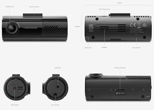 Thinkware F70 Pro Κάμερα DVR Αυτοκινήτου 1080P Bluetooth, Wi-Fi