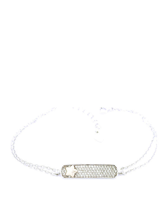PS Silver Damen Armband Kette Aus Silber Mit Zirkon PS Silver Damen Armband Kette Aus Silber Mit Zirkon