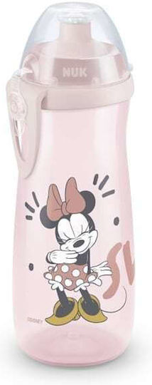 Nuk Sports Cup Disney Εκπαιδευτικό Μπιμπερό Πλαστικό Ροζ Ροζ Minnie για 24m+ 450ml