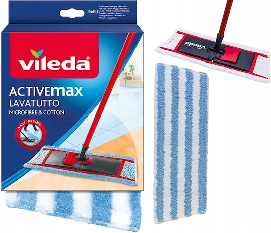 Vileda Active Max Flat Mop Ανταλλακτικό Πανί Παρκετέζας