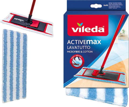 Vileda Active Max Flat Mop Ανταλλακτικό Πανί Παρκετέζας