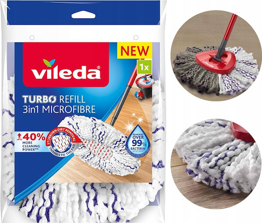 Vileda Microfibre Περιστρεφόμενη Ανταλλακτικό Σφουγγαρίστρας