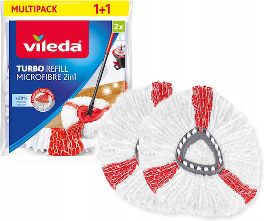 Vileda Turbo Drehbares Ersatzteil für Mopp 2 Stück