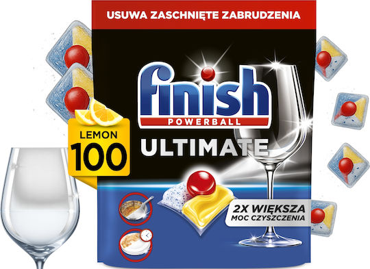 Finish Ultimate Επαγγελματικές 100 Κάψουλες Πλυντηρίου Πιάτων