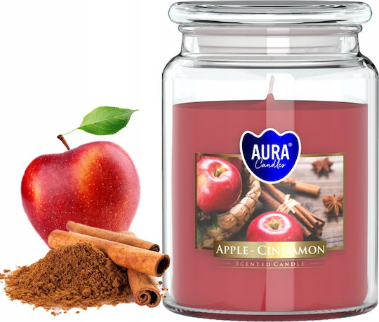 Aura Glass Aromatic Candle In Jar With Cinnamon Scent