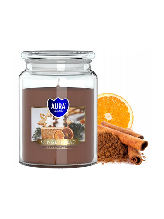 Aura Glass Aromatic Candle In Jar With Cinnamon Scent
