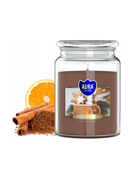 Aura Glass Aromatic Candle In Jar With Cinnamon Scent