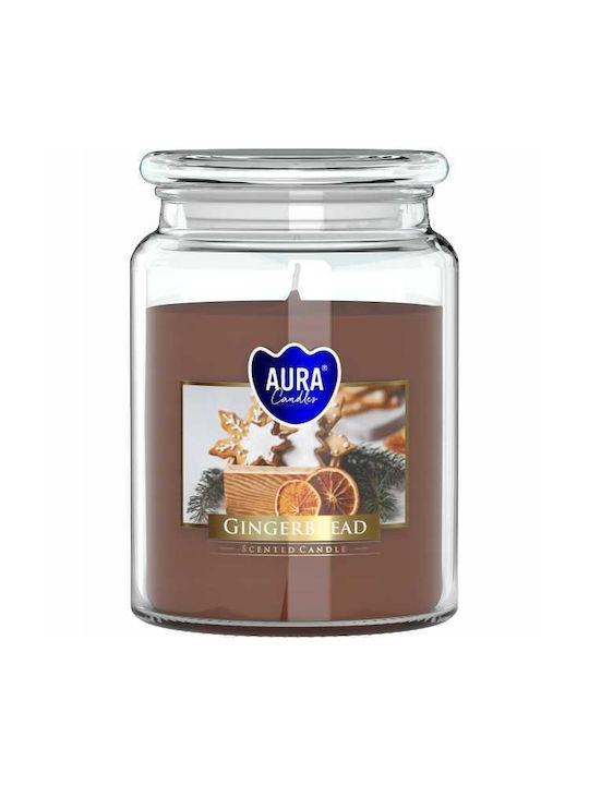 Aura Glass Aromatic Candle In Jar With Cinnamon Scent