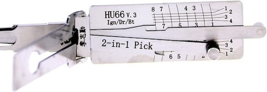 Lishi Hu66 2-in-1 Auto Decoder Zündschloss Türschlüssel Pick Decoder VW Audi Skoda Sitz Porsche Hu66 Klinge