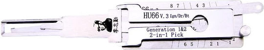 Lishi Hu66 2-in-1 Auto Decoder Zündschloss Türschlüssel Pick Decoder VW Audi Skoda Sitz Porsche Hu66 Klinge