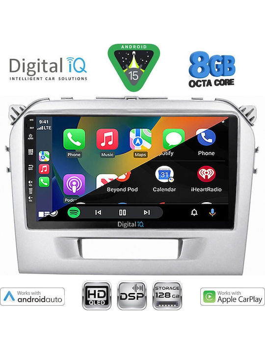 Digital IQ Car Audio System for Suzuki Vitara 2016-2022 Bluetooth USB WiFi GPS Apple CarPlay Android Auto with 9" Touch Screen