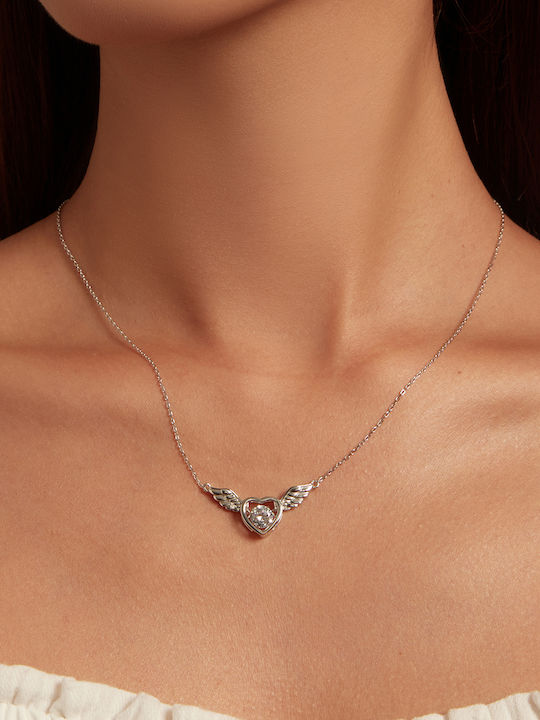 Daskalakis Halskette aus Silber mit Diamant und Zirkon