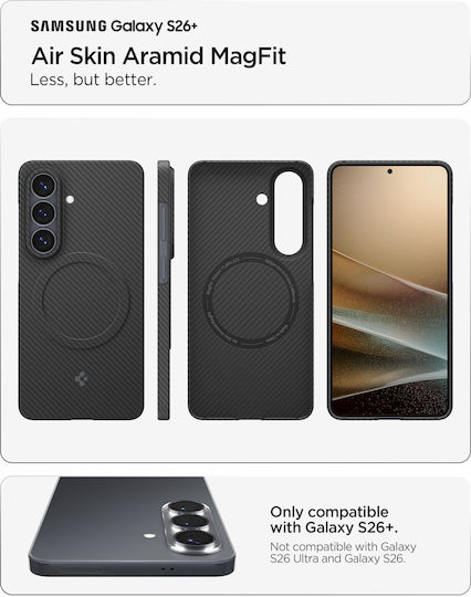 Spigen Air Skin Rückseite Hülle Aramidfaser 1mm Schwarz Galaxy S26+