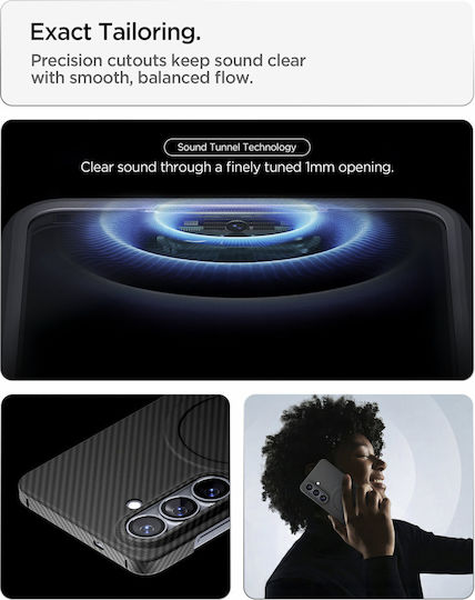 Spigen Air Skin Rückseite Hülle Aramidfaser 1mm Schwarz Galaxy S26+