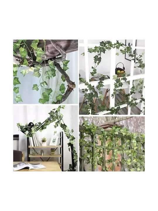 Set 12 Artificial Ivy Garlands 25.2 M Green