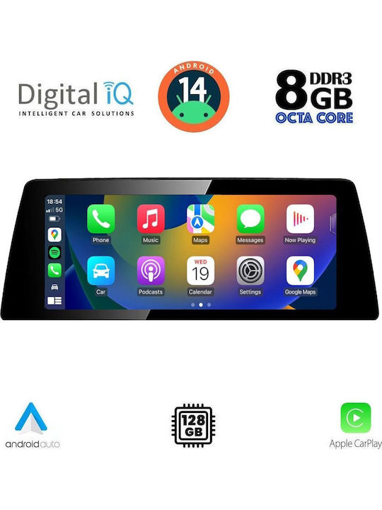 Digital IQ Car Audio System for BMW X5 (E70) / X6 (E71) 2009-2013 (Bluetooth/USB/AUX/WiFi/GPS/Apple CarPlay/Android Auto) with 10.25" Touch Screen
