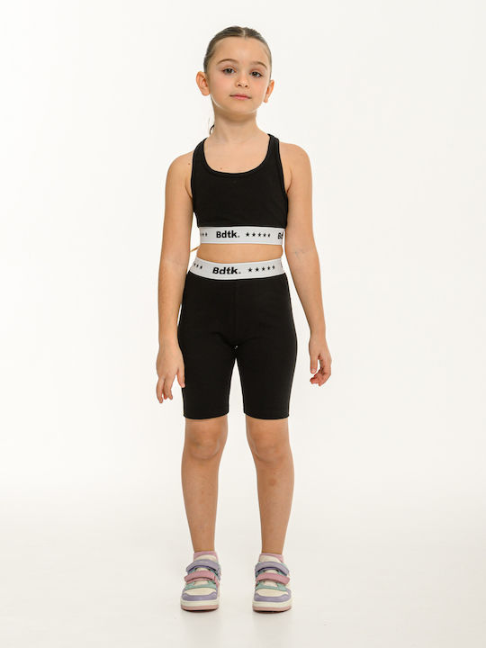 Kids Legging Sports Short Black