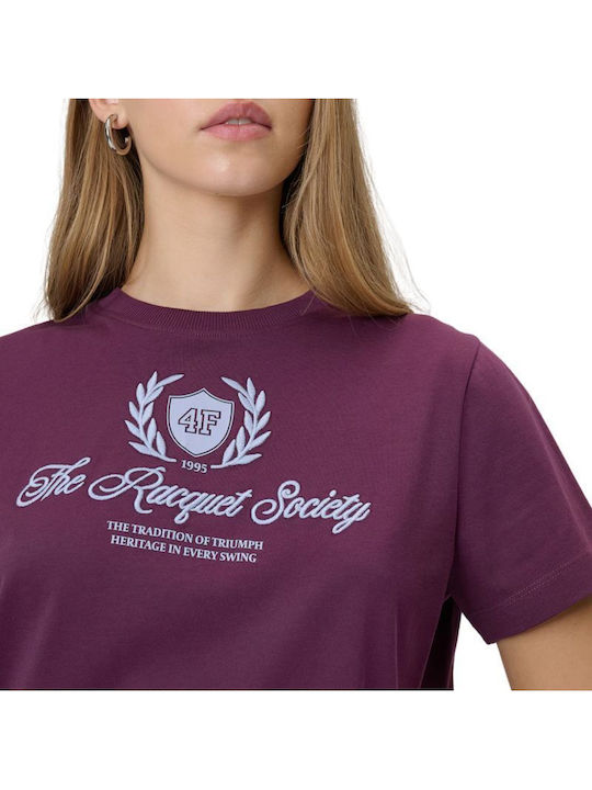 Damen T-shirt Burgundisch