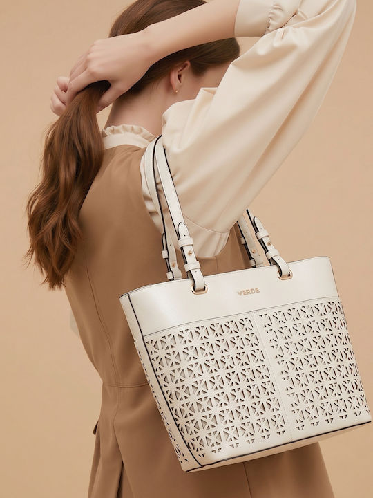Verde Γυναικεία Shopper Τσάντα από Συνθετικό Δέρμα