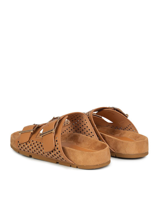 Women's Flat Sandals Tabac Brown