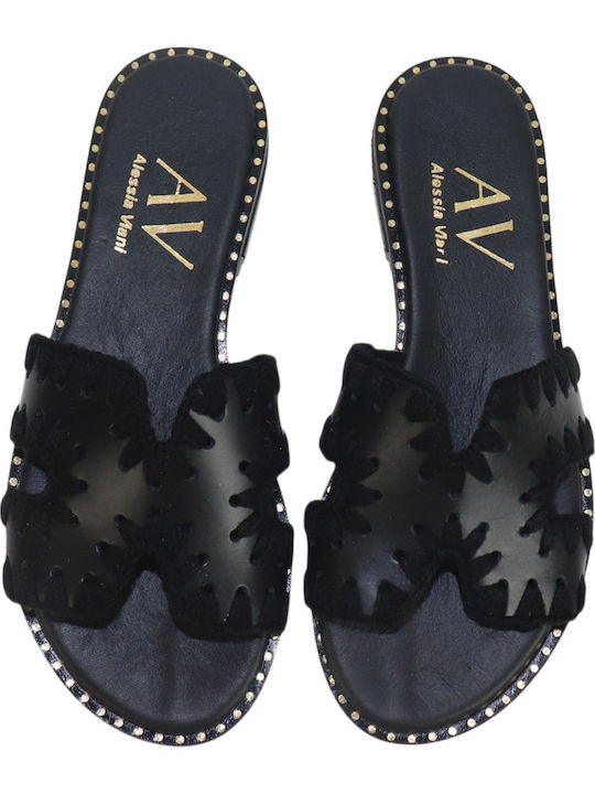 Leather Women's Anatomic Black Sandals