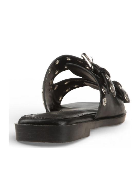 Damen Flache Sandalen Schwarz