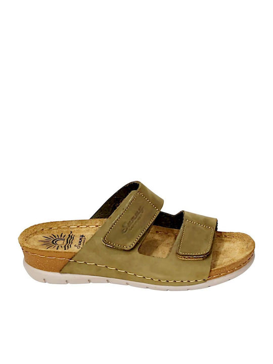 Women's Flat Sandals Green ALTEA-60105-Olive