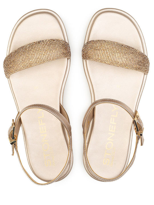 Damen Gold Sandalen