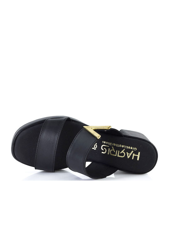 Leather Black Sandals