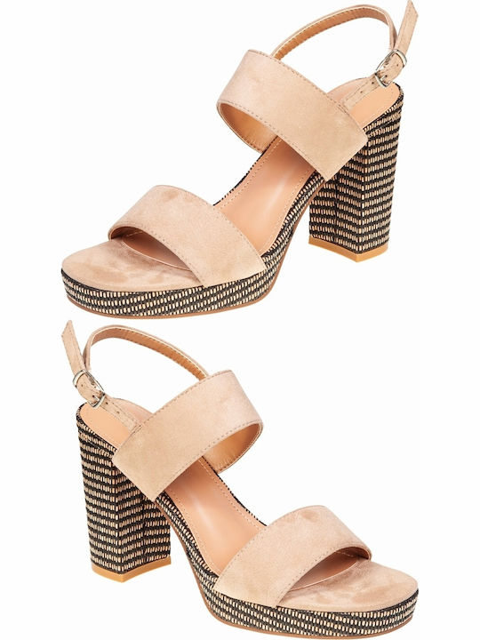Damen Sandalen Beige