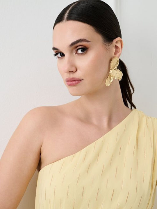Summer Maxi Dress for Wedding and Christening Pastel Yellow