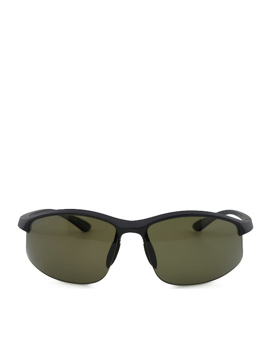 Serengeti Men's Sunglasses with Black Horn-Rimmed Frame and Black Polarized Lens SS751006