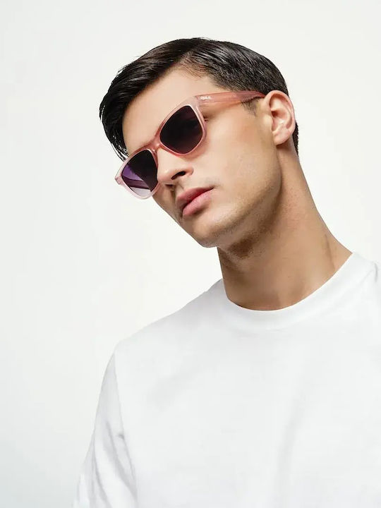 Cosselie Maya Bay Unisex Sunglasses with Transparent Frame and Transparent Gradient Polarized Lens
