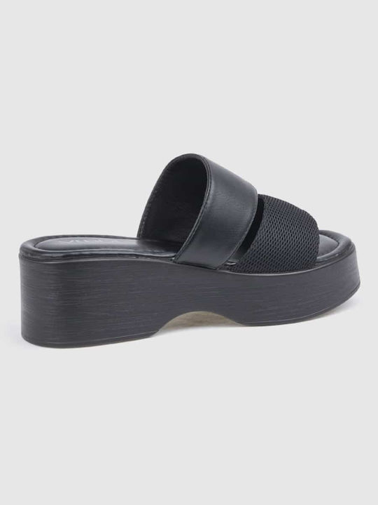 Summer Women's Platform Slippers Style Black