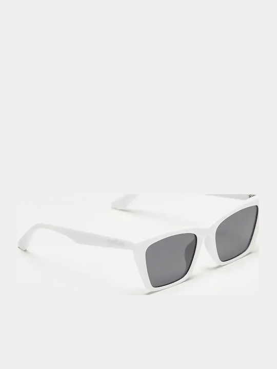 Cosselie Sarah Women Sunglasses With White Frame And Gray Polarized Lens