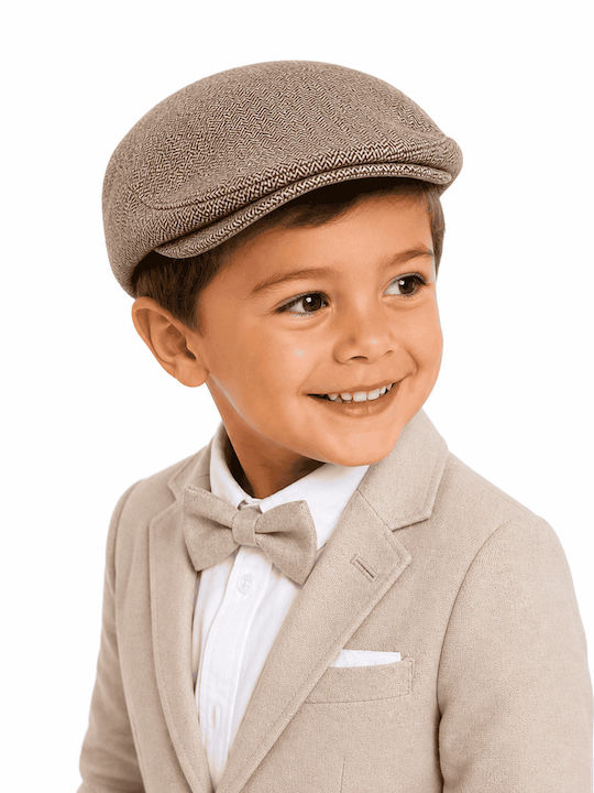 TakTakBaby Kids' Fabric Brown Beret Hat
