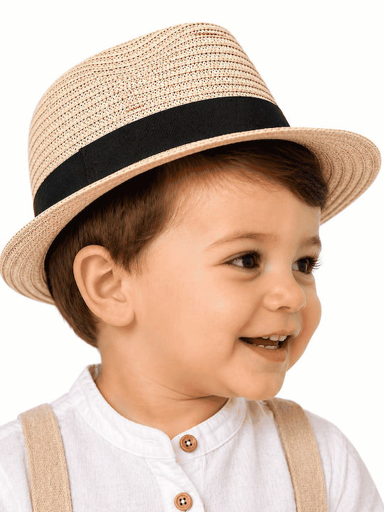 TakTakBaby Kids' Hat Fedora Straw Beige