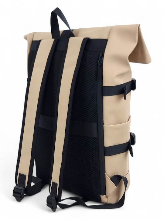 Mcan Waterproof Laptop Backpack 15.6" in Beige Colour M-158