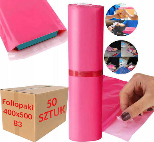 Pink Courier Bags B3 400x500mm 100 Pcs